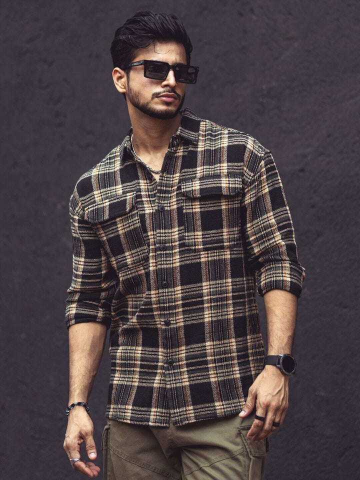 Powerlook India Regular Fit Tartan Checked Casual Shirt