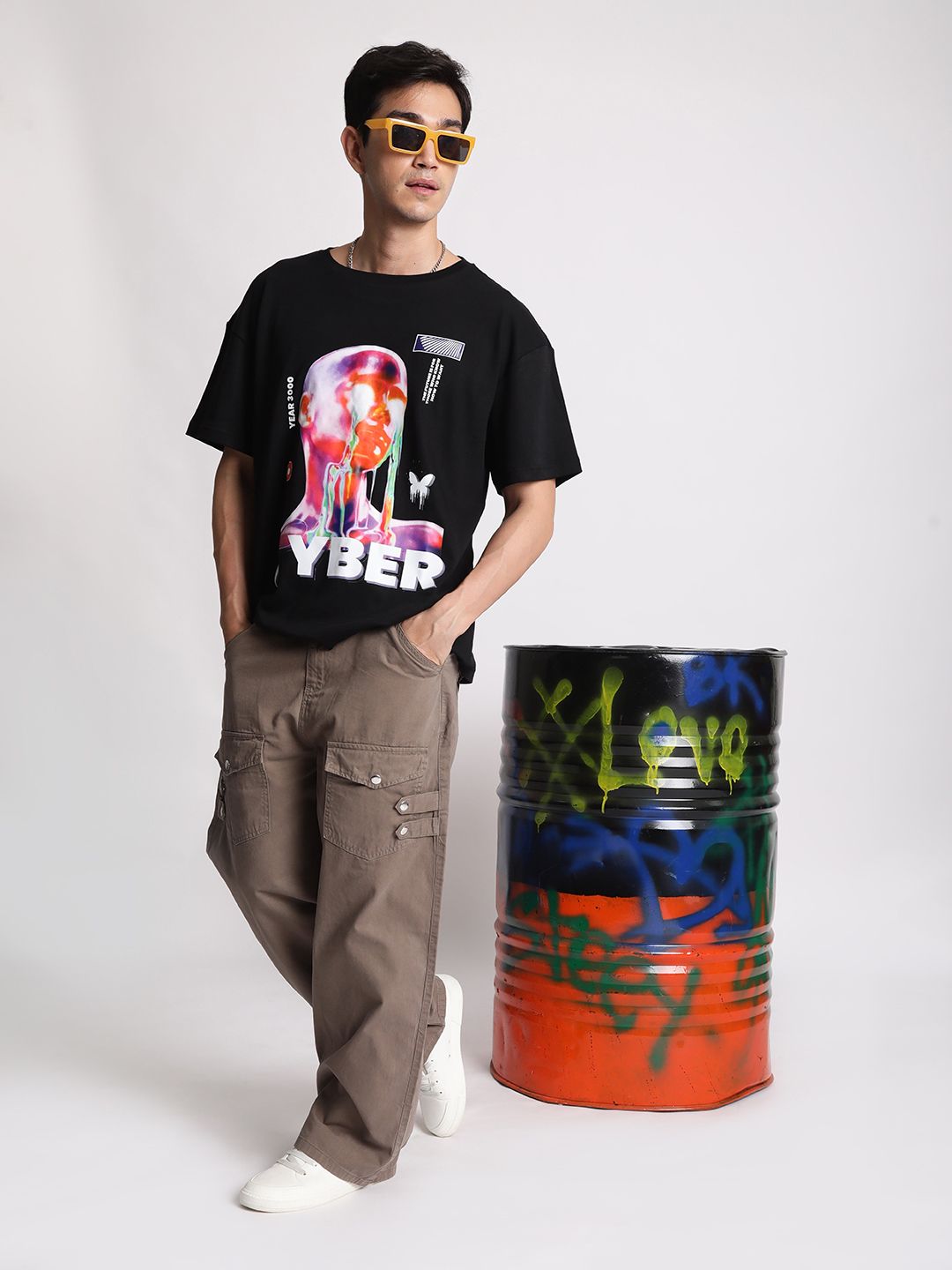 Bene Kleed Men Baggy Fit Cargos Trousers