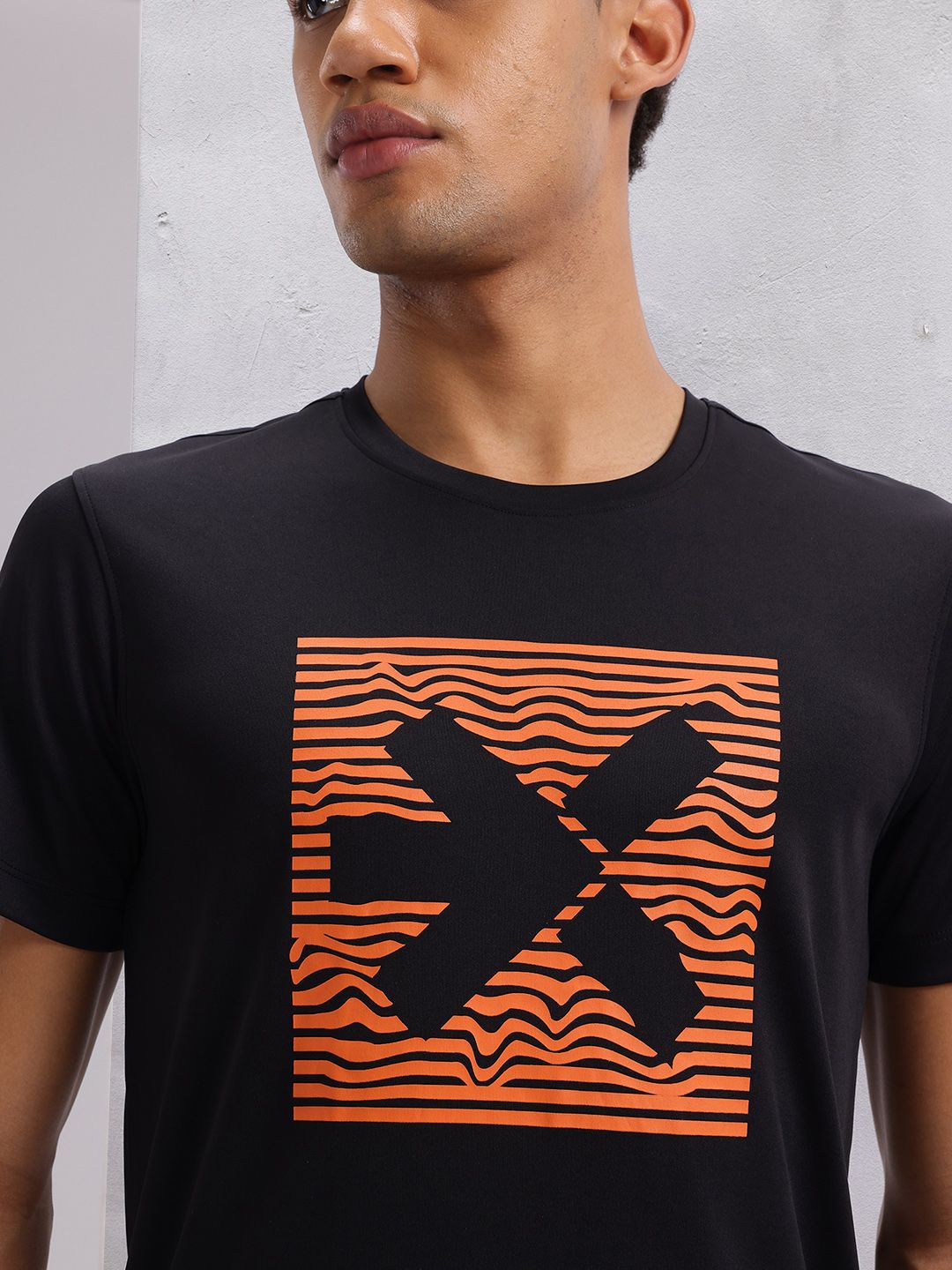 HRX by Hrithik Roshan Brand Logo Print Rapid-Dry Training T-shirt