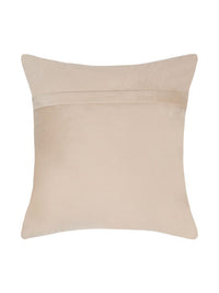 HOSTA HOMES Cream-Coloured & Gold-Toned Set of 2 Ethnic Motifs Velvet Square Cushion Covers