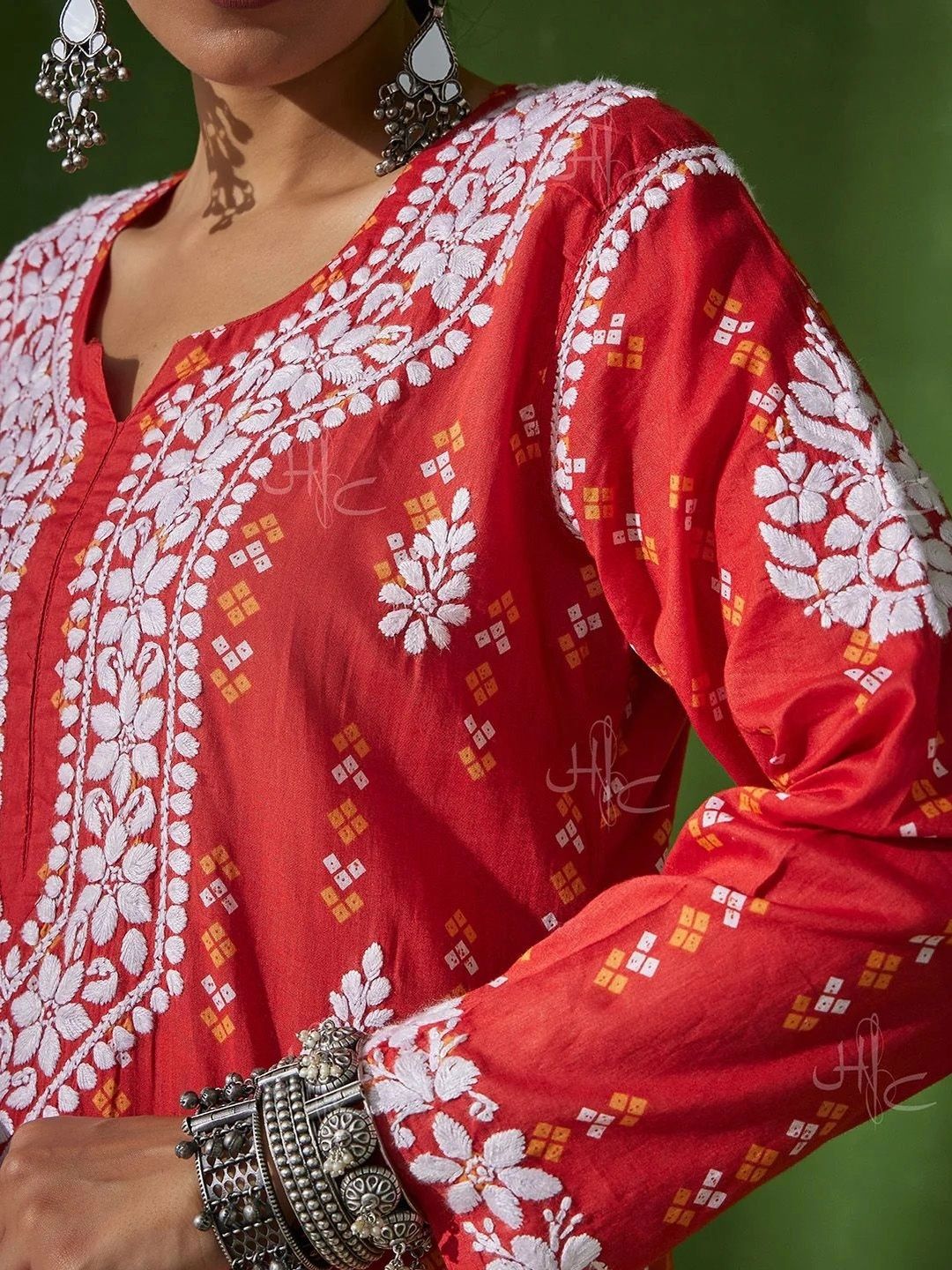 House of Chikankari Women Embroidered Chikankari Kurta