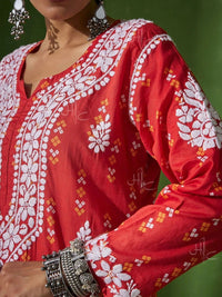 House of Chikankari Women Embroidered Chikankari Kurta