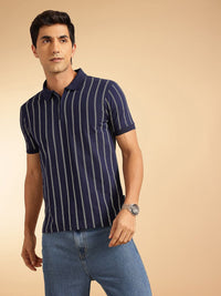 Sambungan Perancis dicetak t-shirt kapas polo tulen