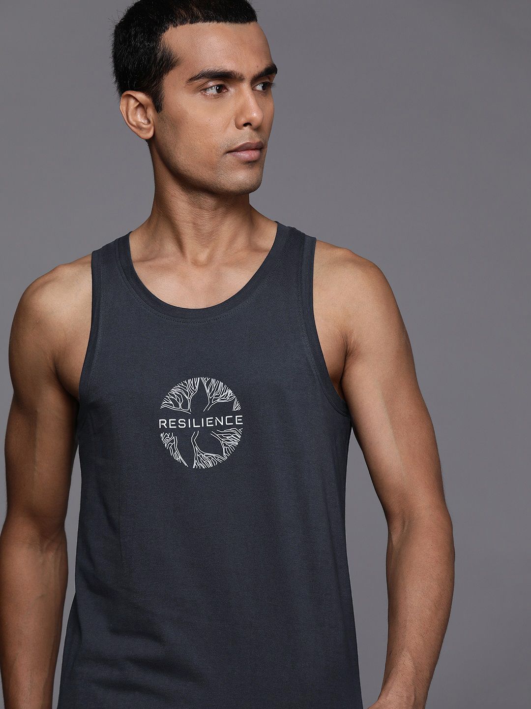 HRX by Hrithik Roshan Men Typography Printed Pure Cotton Yoga T-shirt