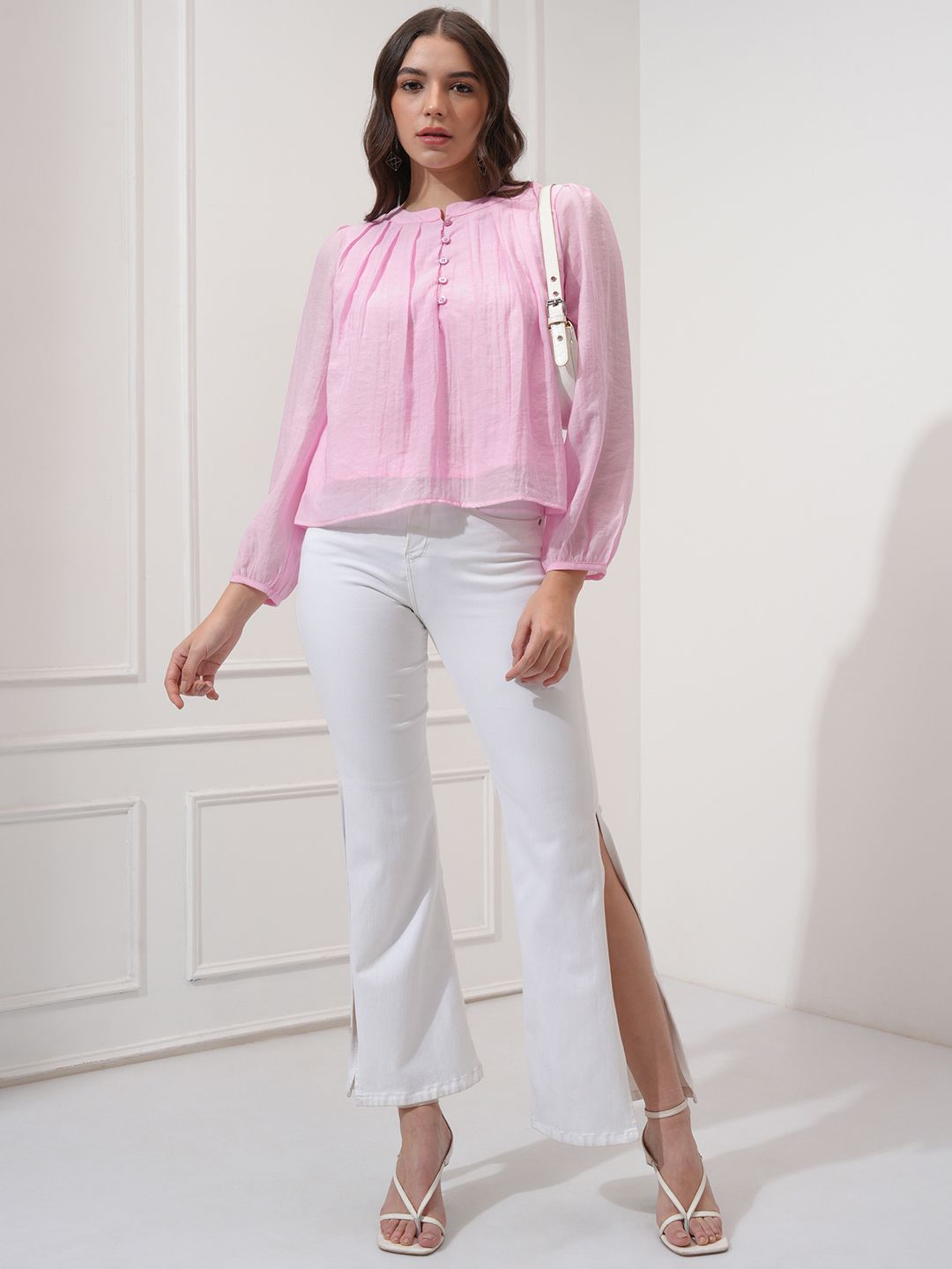 Chic oleh Tokyo Talkies Women Puff Sleves Liputed atas