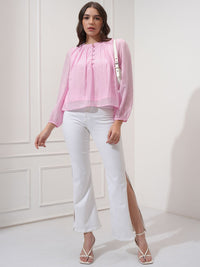 Chic oleh Tokyo Talkies Women Puff Sleves Liputed atas
