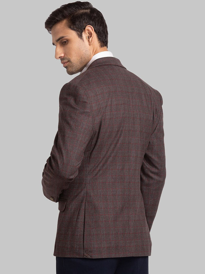 Park Avenue Men Checked Single Breasted Blazers