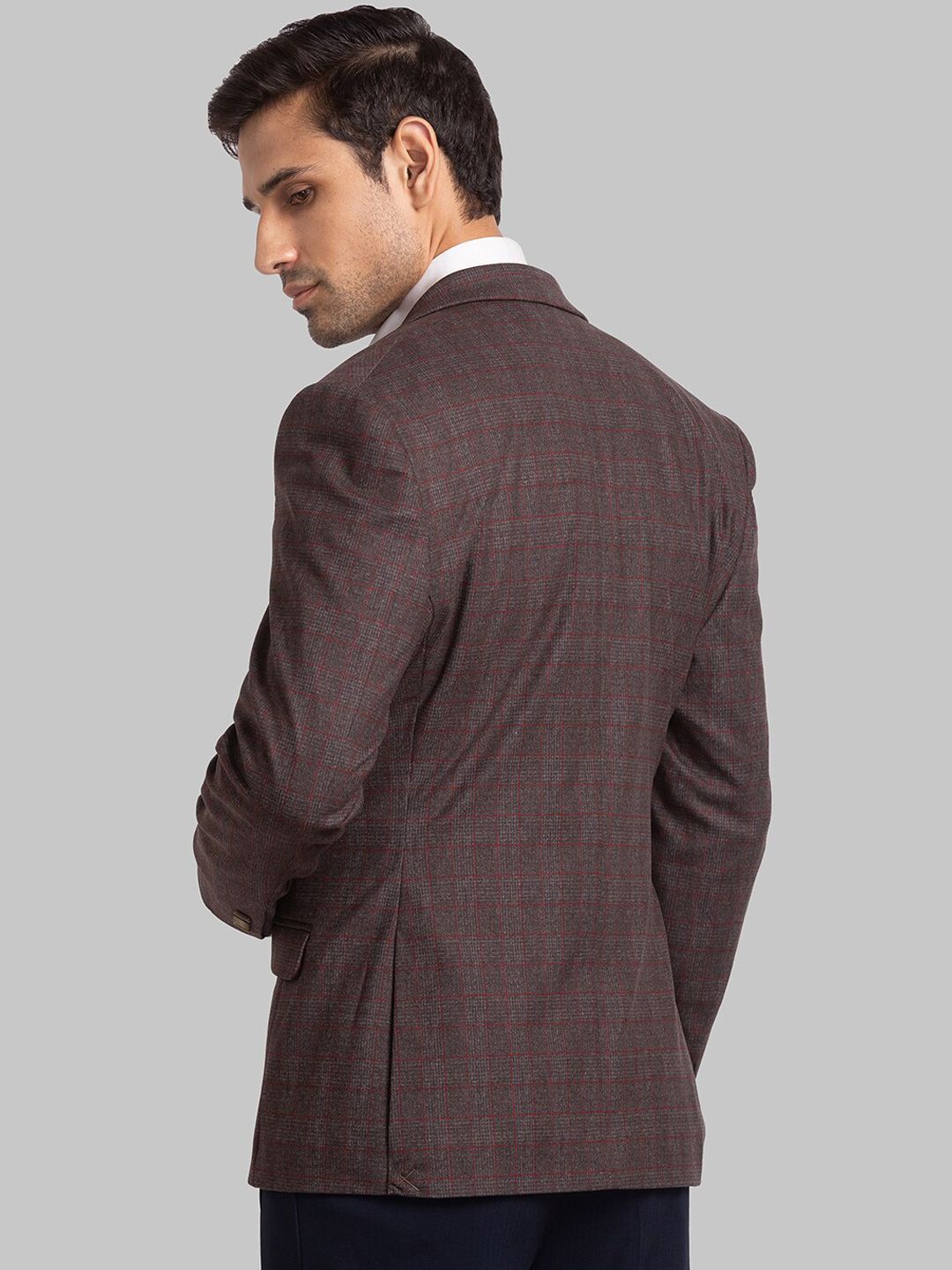 Park Avenue Men Checked Single Breasted Blazers