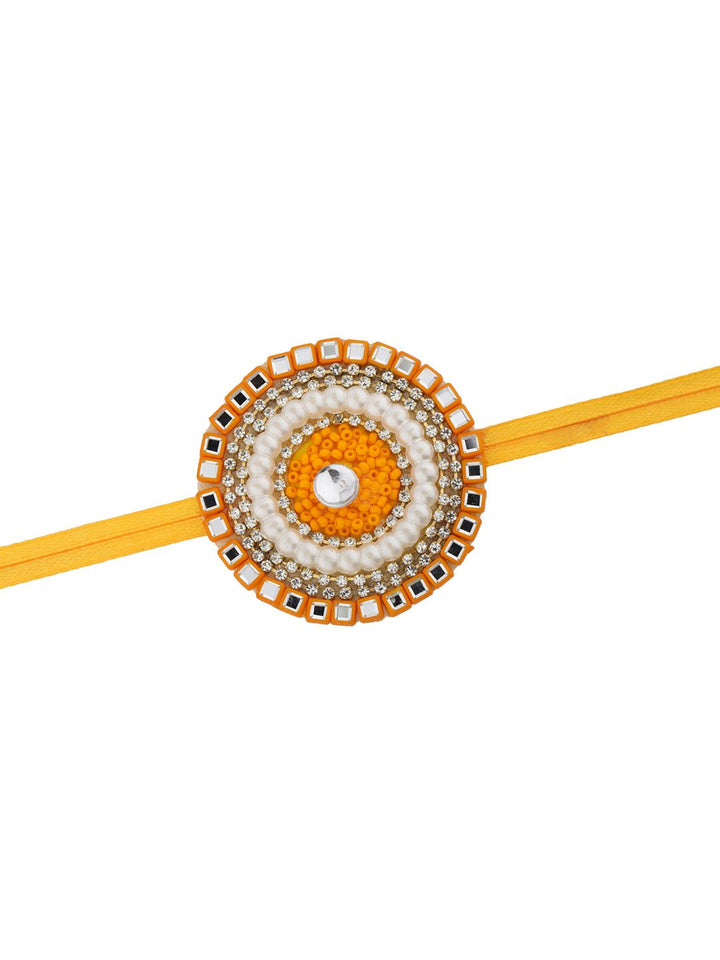 Voylla Golden Bloom Designer Thread Rakhi