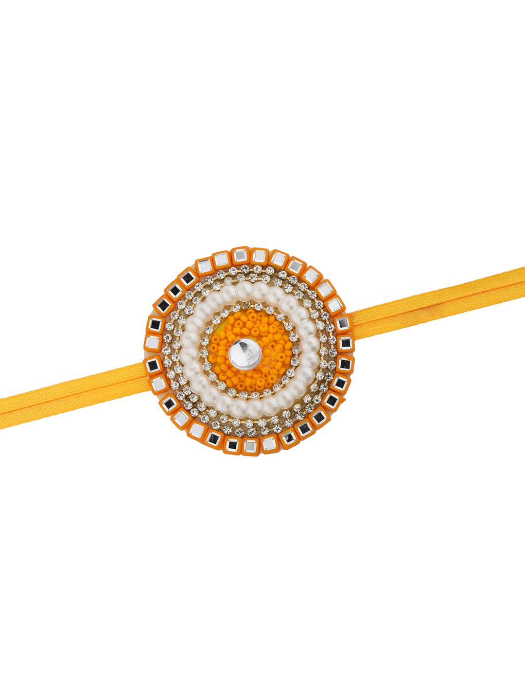 Voylla Golden Bloom Designer Thread Rakhi