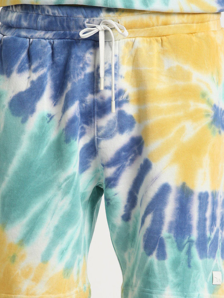 THE BEAR HOUSE Men Tie and Dye Pure Cotton Shorts