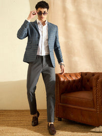 DENNISON Checked Single Breasted Blazer