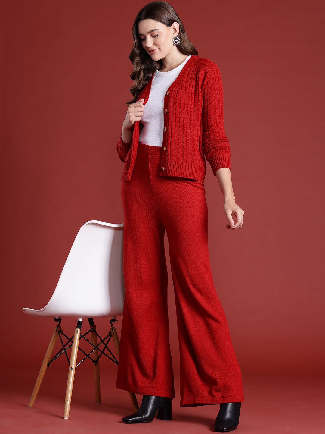 all about you Acrylic Cable Knit Co-ords