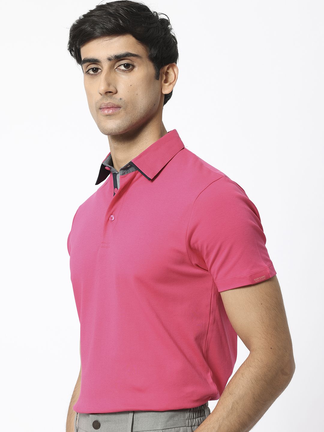 RARE RABBIT Men Casca Polo Collar Slim Fit Cotton T-Shirt