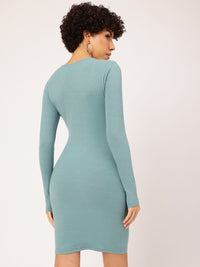 DressBerry Urban Chic Ribbed Wrap Style Mini Dress