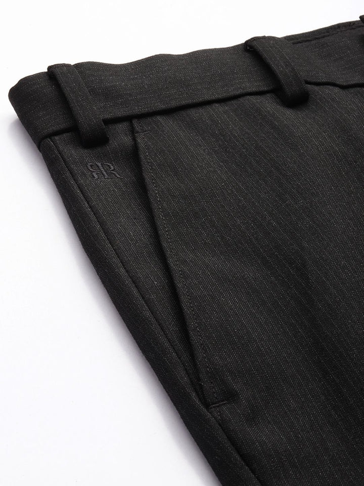 Raymond Men Striped Slim Fit Trousers