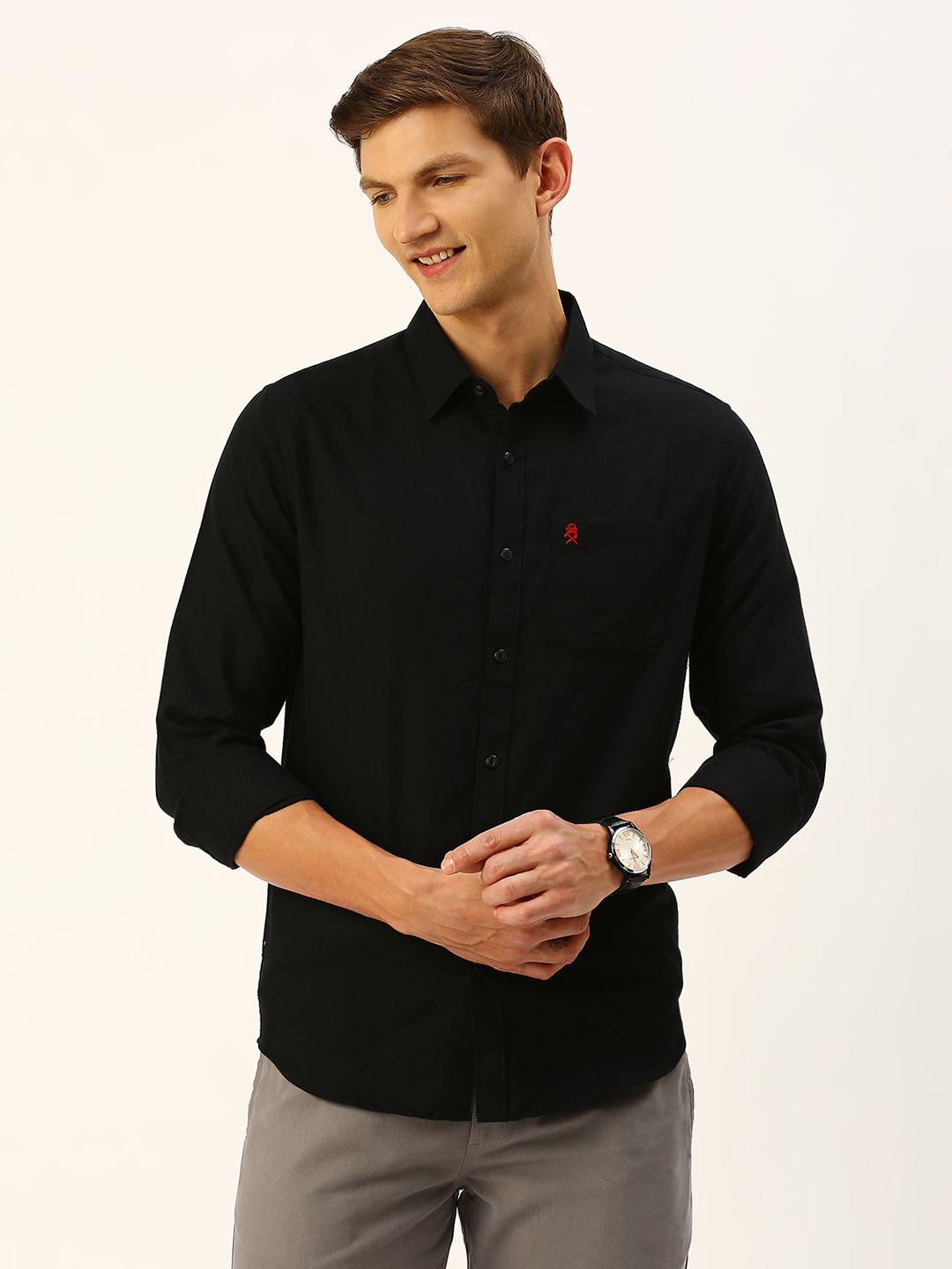 Thomas Scott Classic Cotton Slim Fit Flannel Casual Shirt