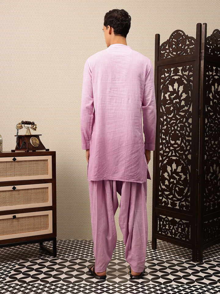 House of Pataudi Floral Embroidered Pure Cotton Jashn Kurta with Salwar