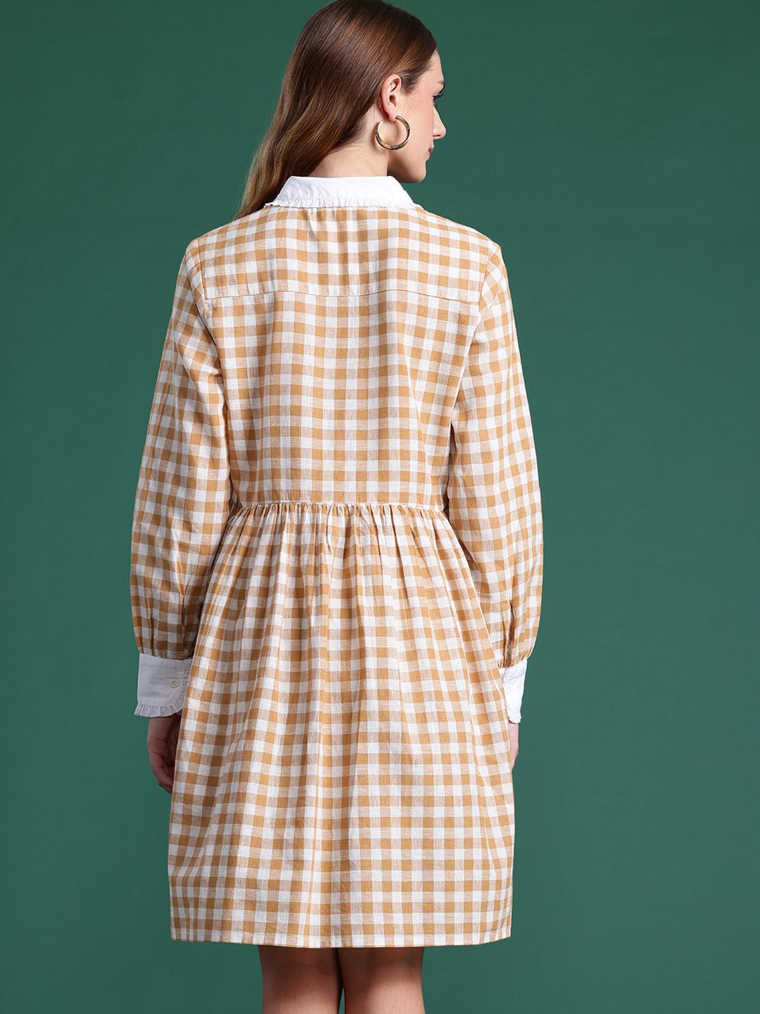 DressBerry Pure Cotton Checked Shirt Dress
