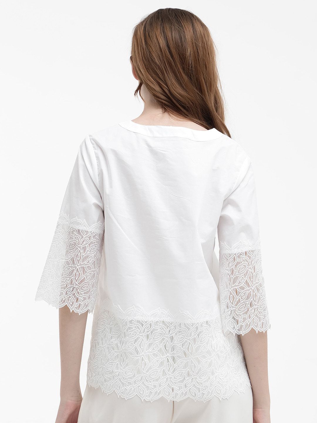 RAREISM Inna V-Neck Bell Sleeves Cotton Top