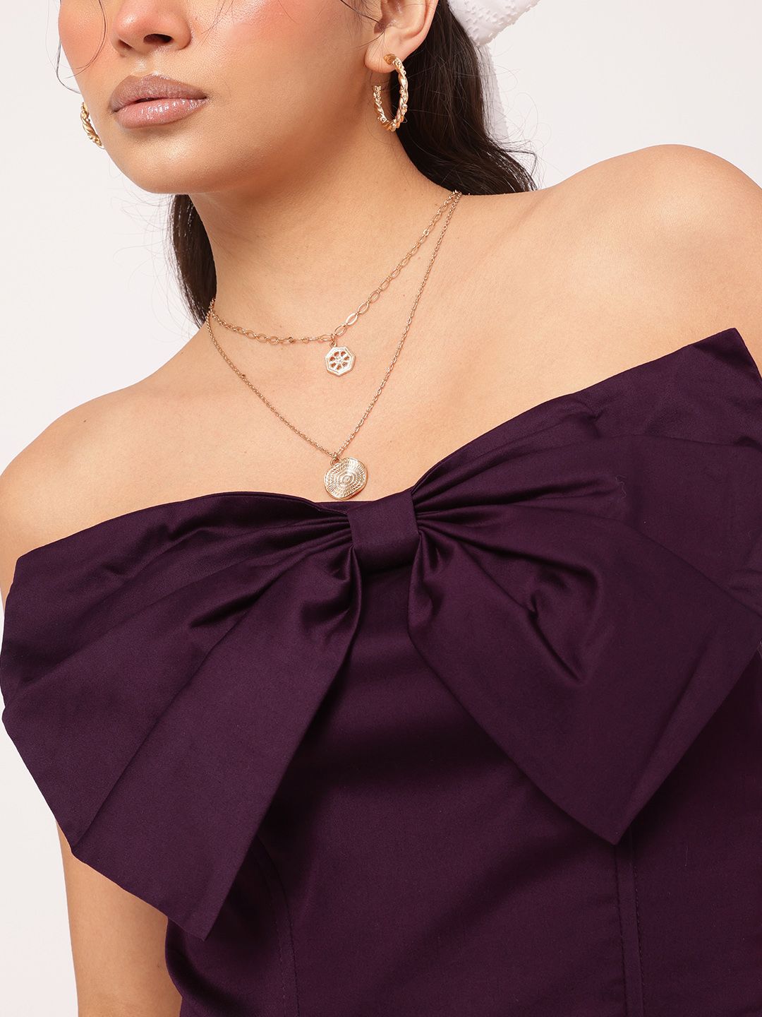 DressBerry Corset Craze Bow Detail Crop Top