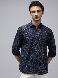 Park Avenue Pure Cotton Slim Fit Abstract Printed Casual Shirt