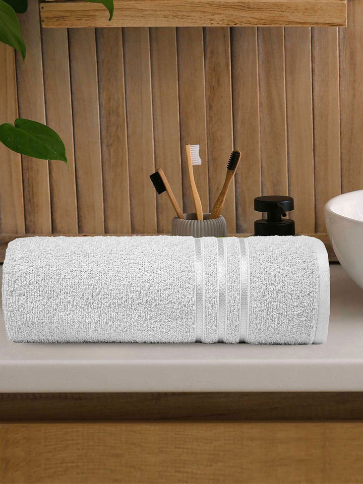 MYTRIDENT Grey 400GSM Pure-Cotton Bath Towel