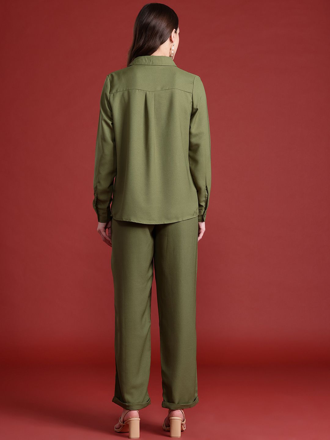 all about you Women Shirt Collar Co-Ords