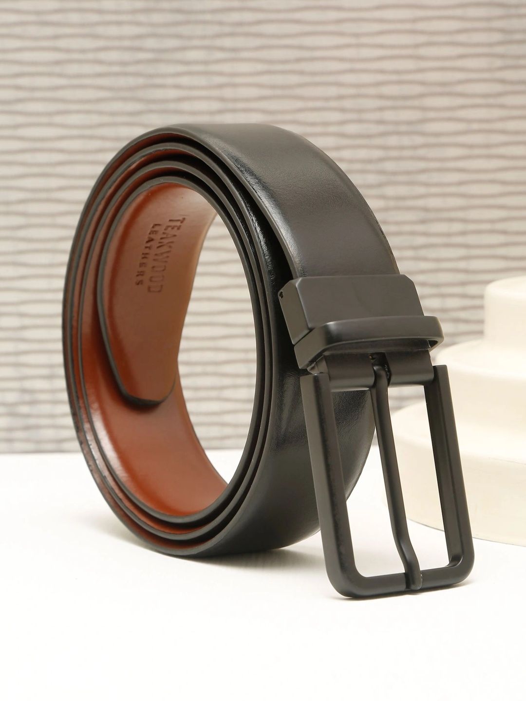 Teakwood Leathers Men Leather Reversible Belt