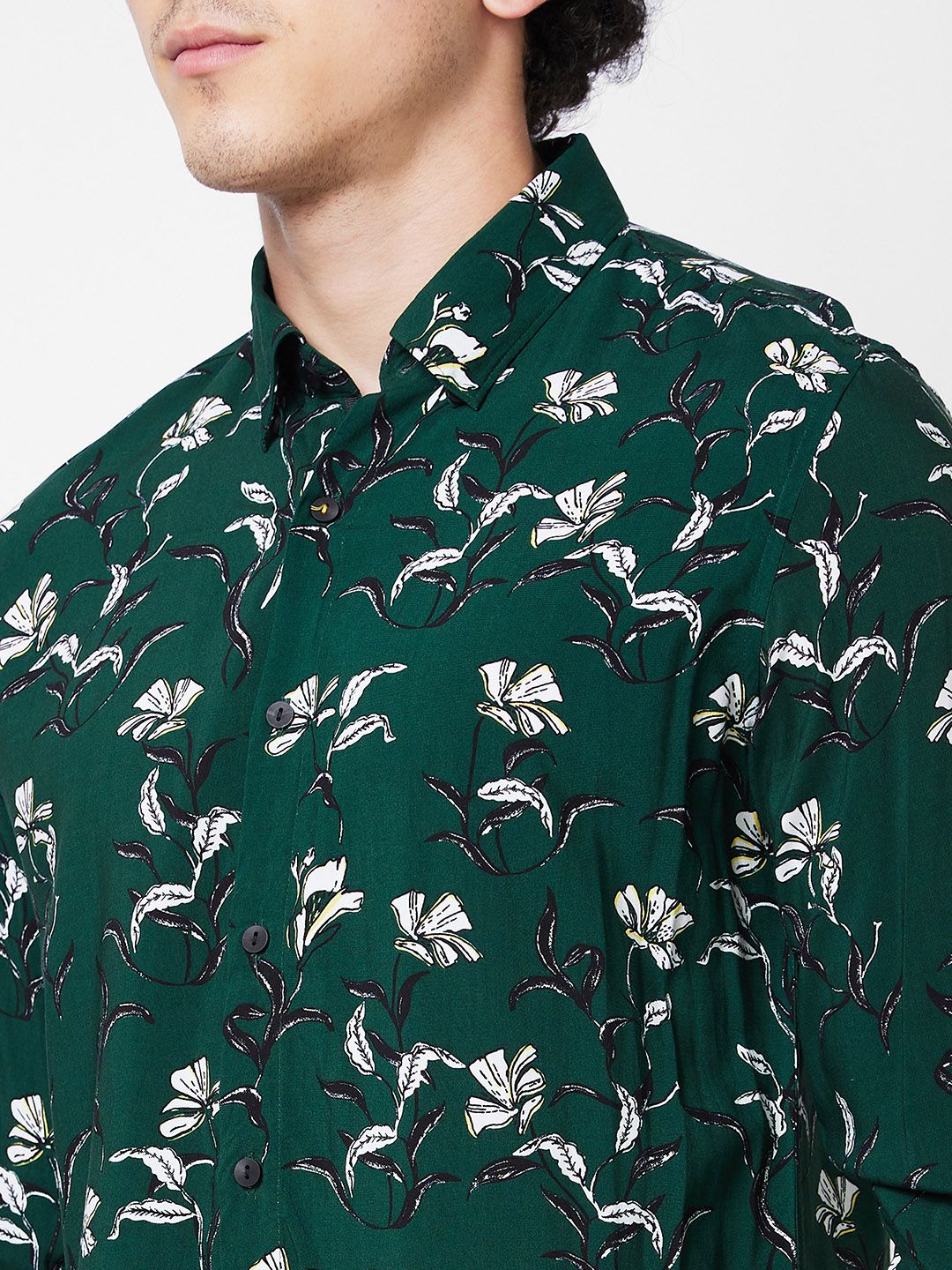 SPYKAR Floral Printed Cotton Casual Shirt