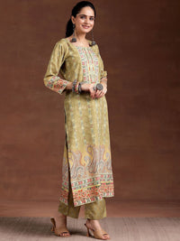 Libas Ethnic Motifs Printed Round Neck Straight Kurta