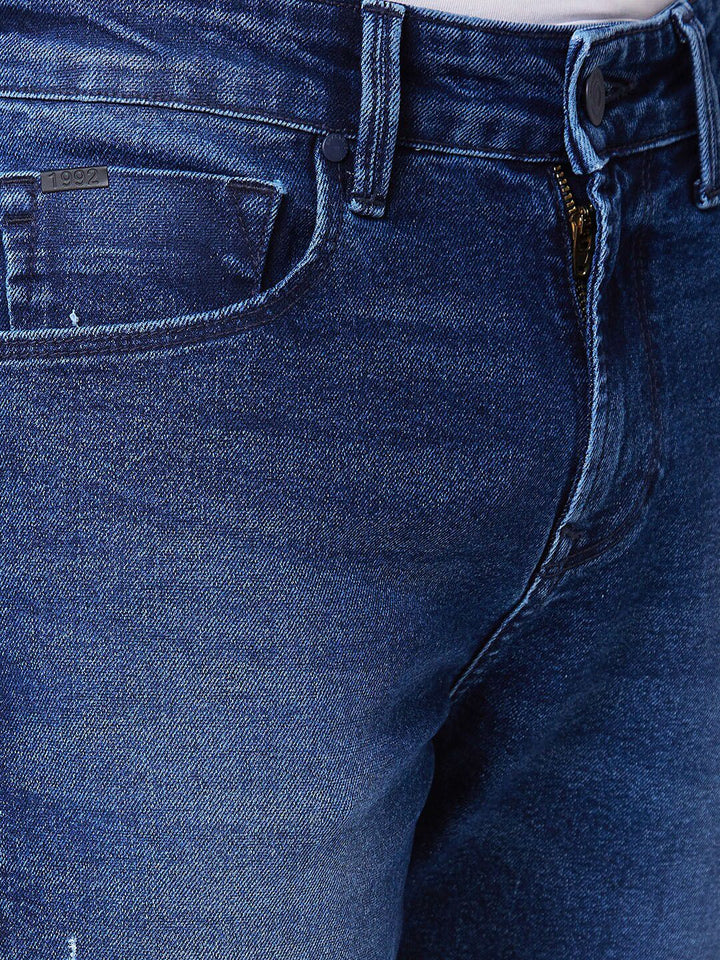 SPYKAR Men Tapered Fit Clean Look Light Fade Mid Rise Cotton Jeans
