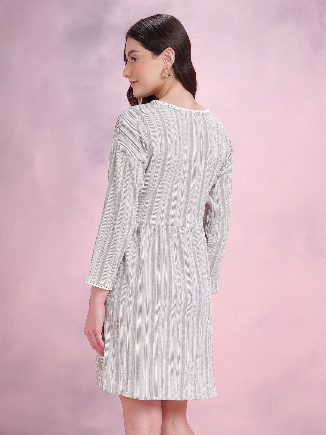 DressBerry Striped A-Line Dress