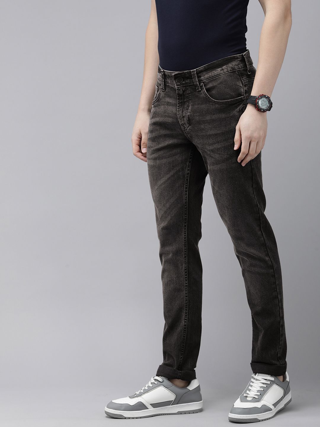 SPYKAR Men Skinny Fit Low-Rise Light Fade Stretchable Jeans