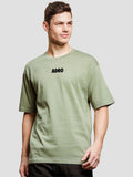 ADRO Men Printed Raw Edge T-shirt