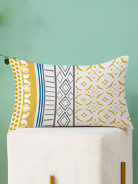 STITCHNEST Pink & Blue Set of 2 Geometric Rectangle Cushion Covers