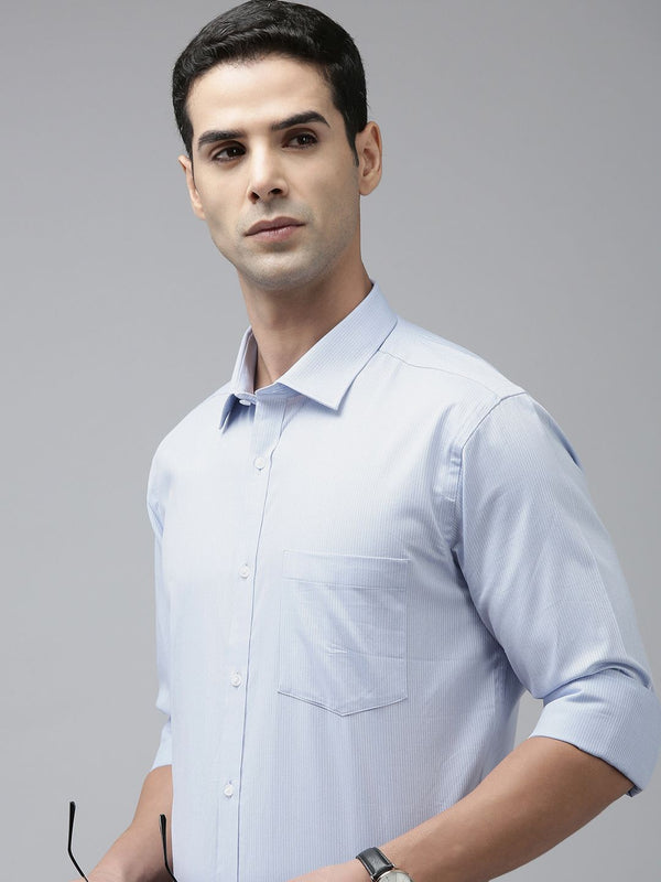 Park Avenue Slim Fit Opaque berjalur kemeja formal kapas