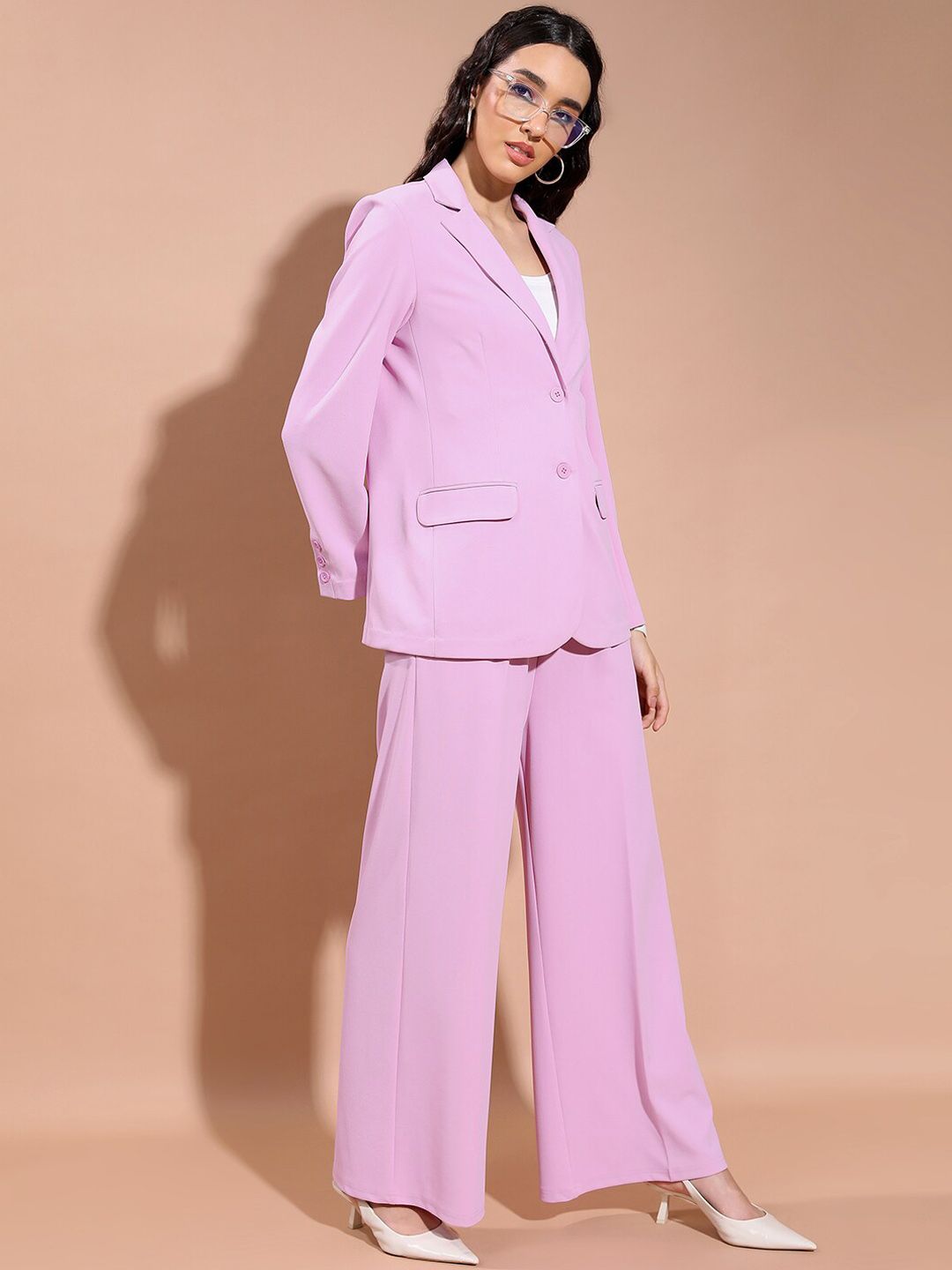 Tokyo Talkies Classic Blazer With Straight Pant Co-Ords