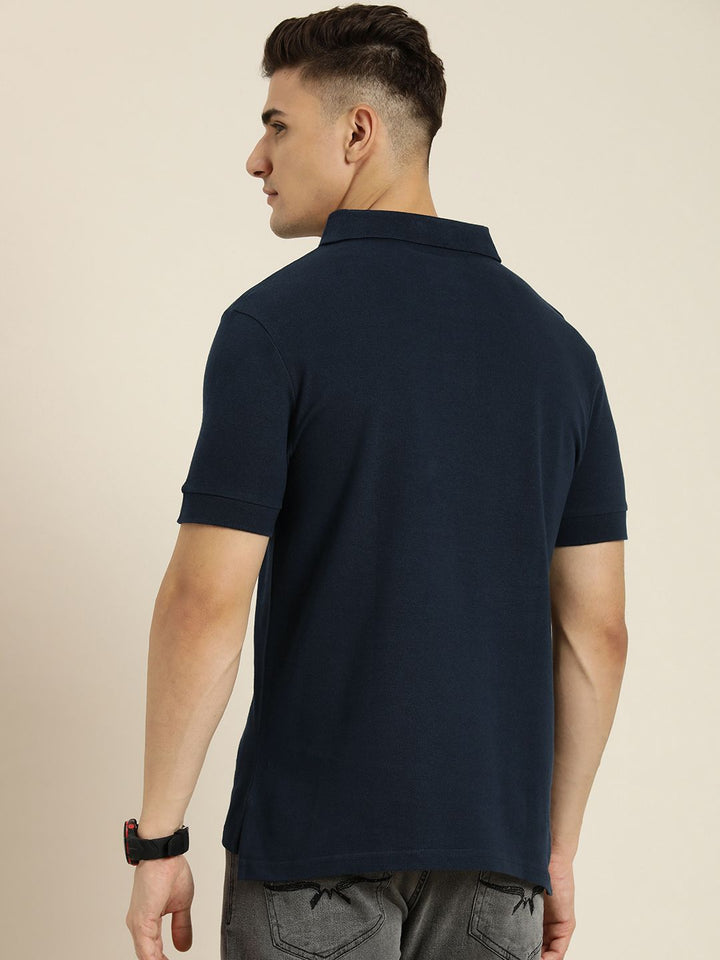 DILLINGER Men Solid Regular Fit Polo Collar T-shirt
