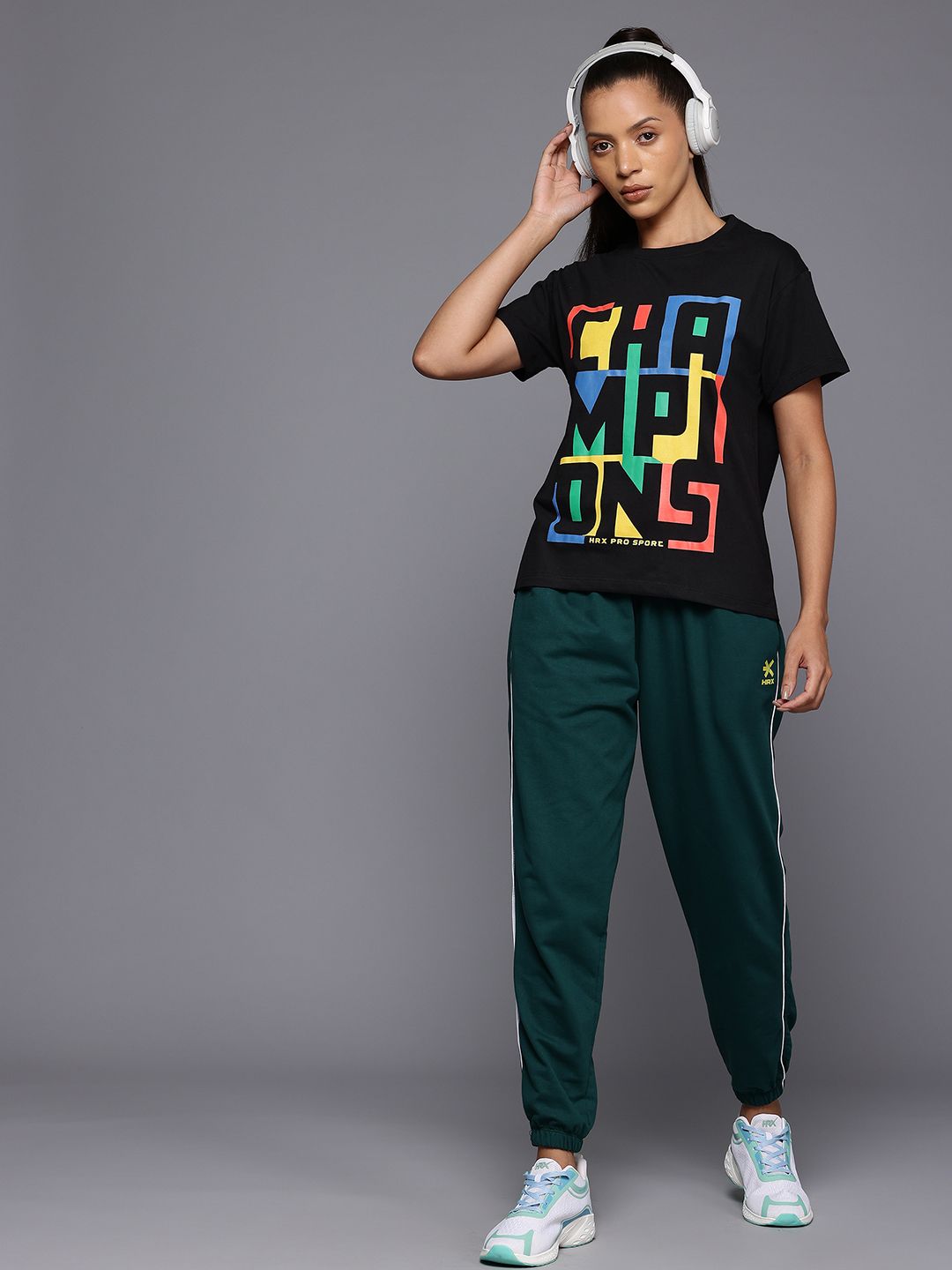HRX by Hrithik Roshan Women Printed Relaxed Fit T-shirt