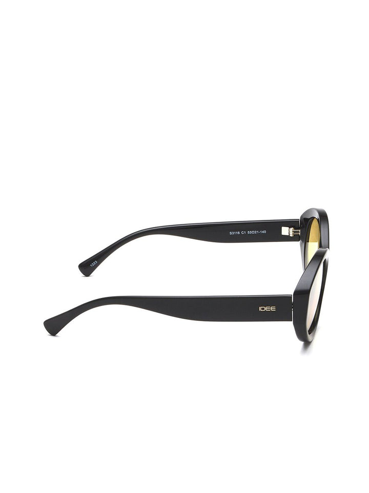 Idee Wanita Cermin mata hitam bujur dengan lensa lensa UV IDS3116C1SG