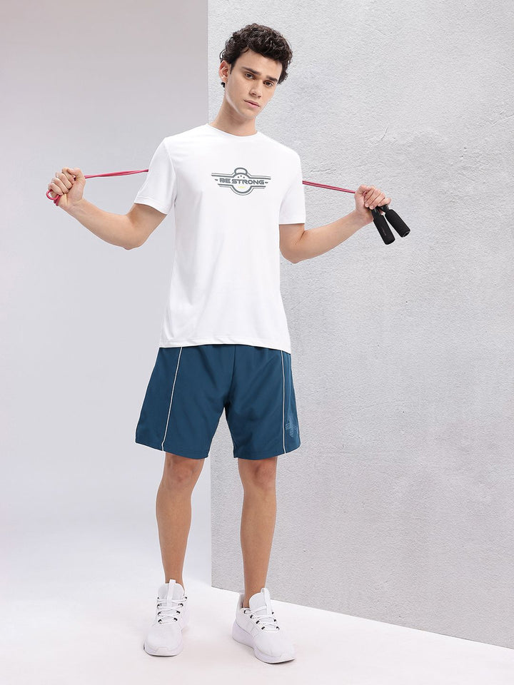 HRX by Hrithik Roshan Men Brand Logo Print Paneled Training Shorts