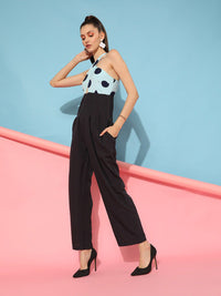 STREET 9 Women Turquoise Blue & Navy Printed Jumpsuit