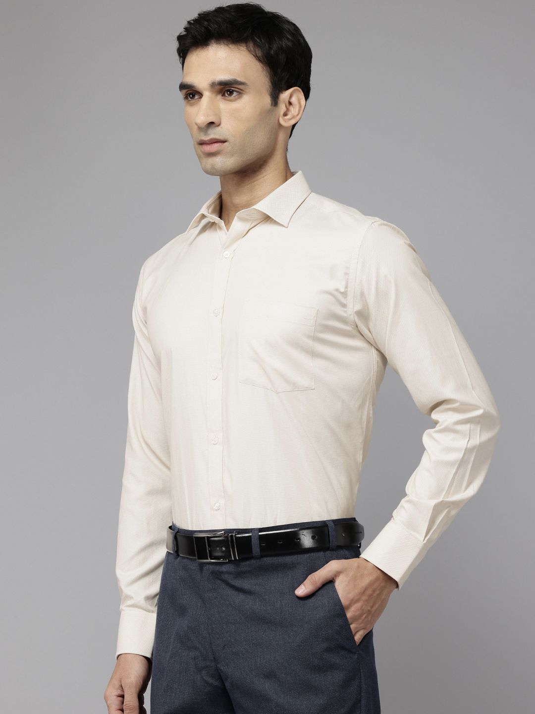 Park Avenue Textured Slim Fit Formal Shirt