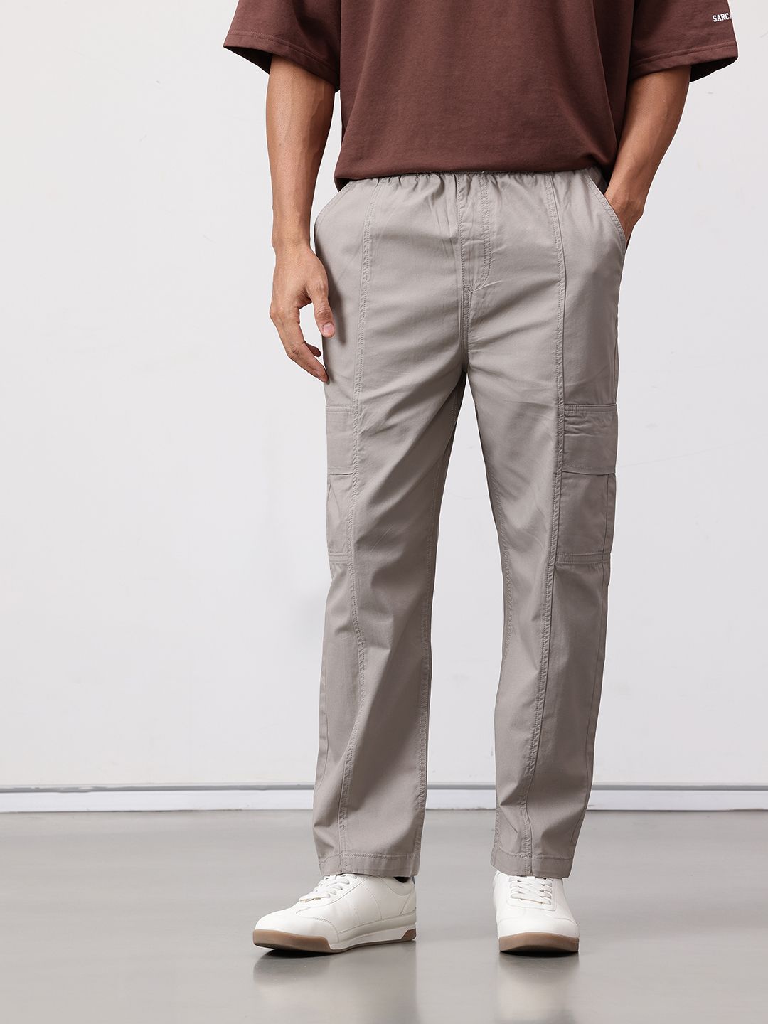 ether Men Mid-Rise Relaxed Fit Cargos