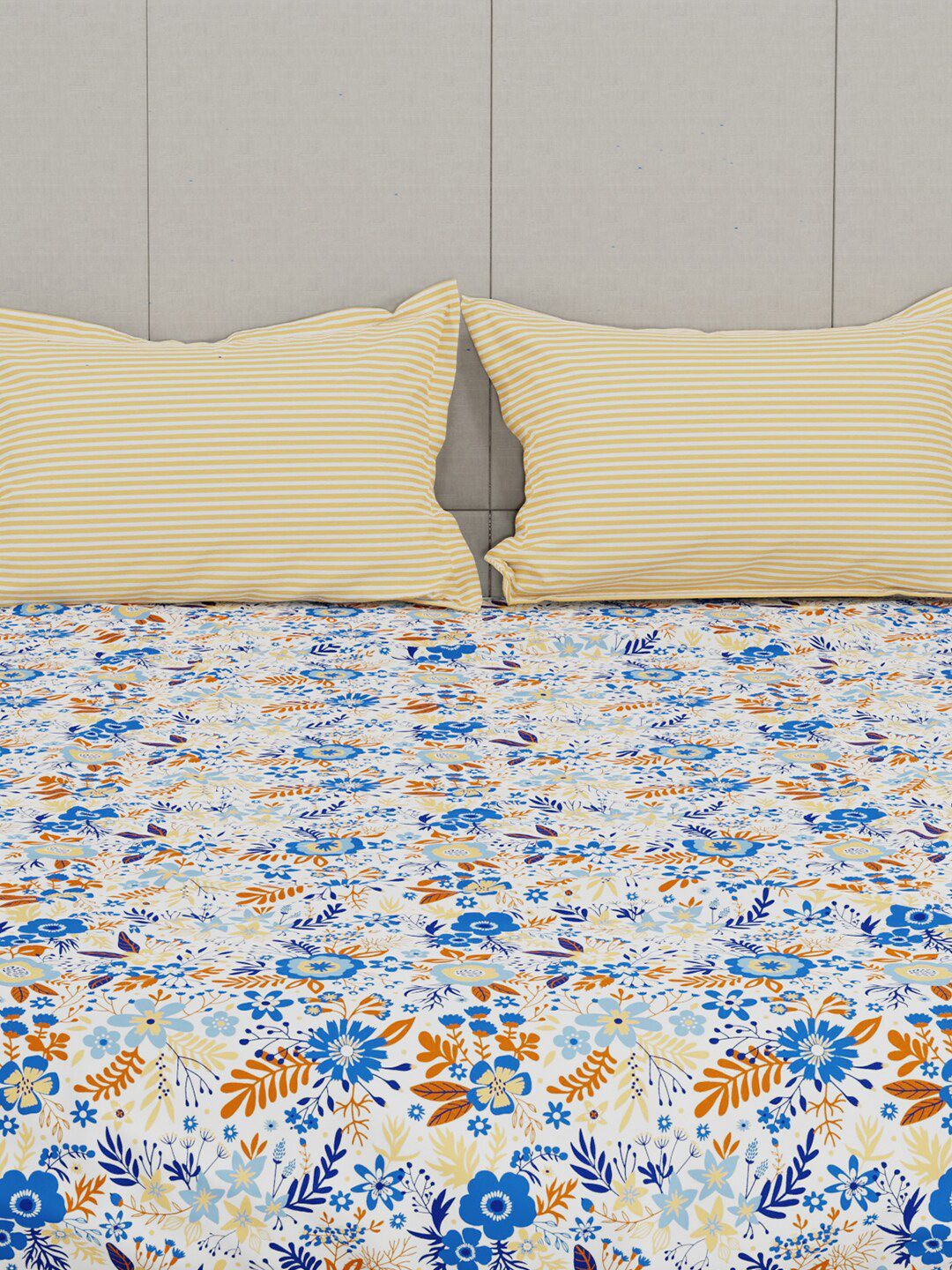 MYTRIDENT Unisex Blue Bedsheets