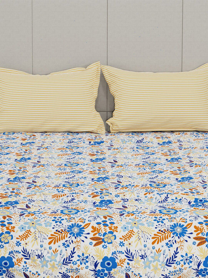 MYTRIDENT Unisex Blue Bedsheets