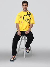 The Indian Garage Co Men Printed Pockets Boxy T-shirt