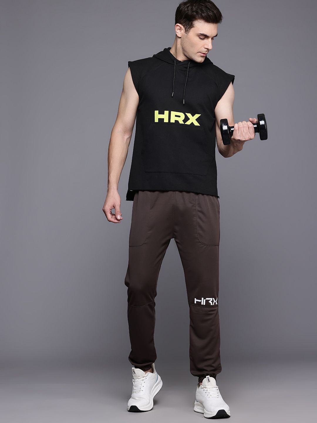 HRX by Hrithik Roshan Printed Hooded Training Sweatshirt