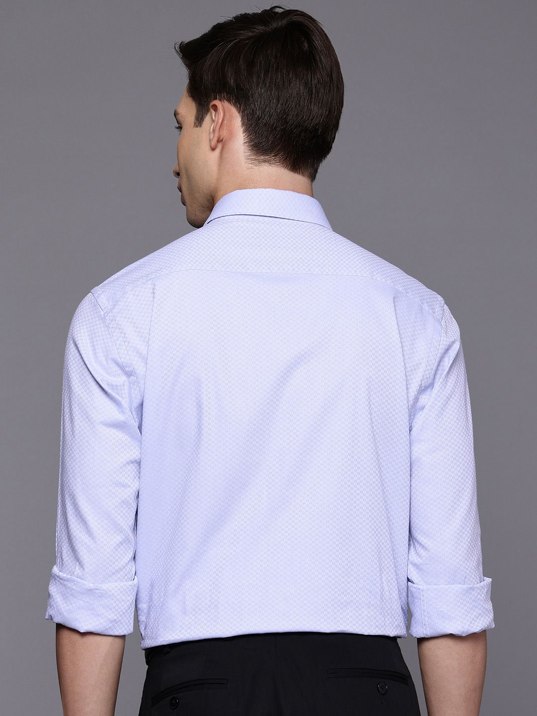 Raymond Pure Cotton Self Design Slim Fit Formal Shirt